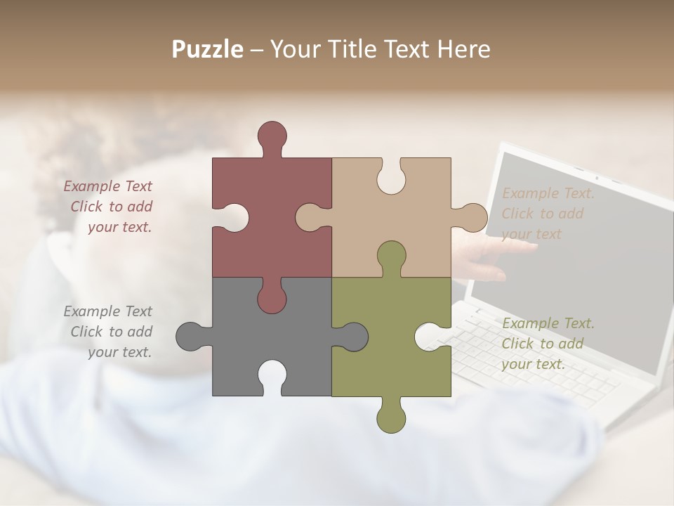 A Woman Pointing At A Laptop Computer Screen PowerPoint Template