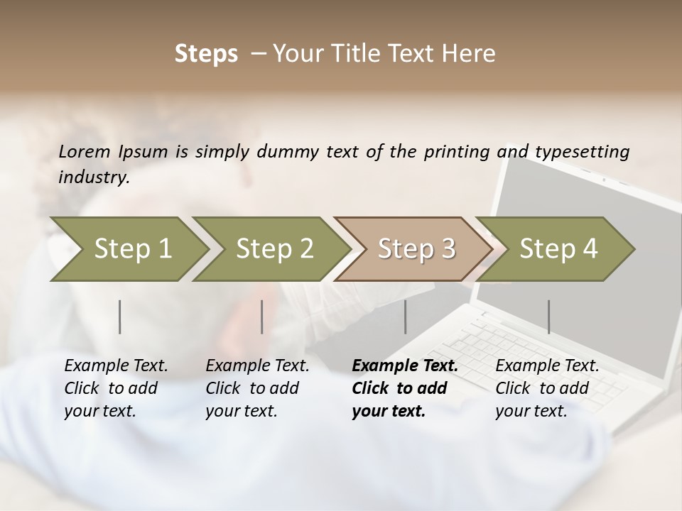 A Woman Pointing At A Laptop Computer Screen PowerPoint Template