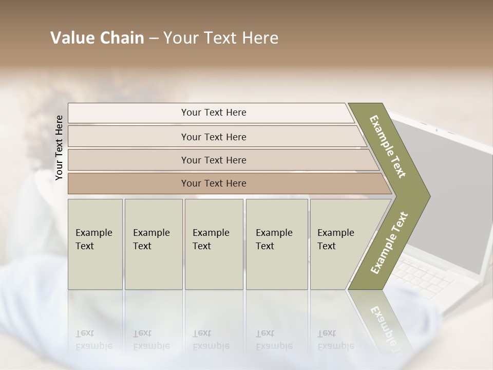 A Woman Pointing At A Laptop Computer Screen PowerPoint Template