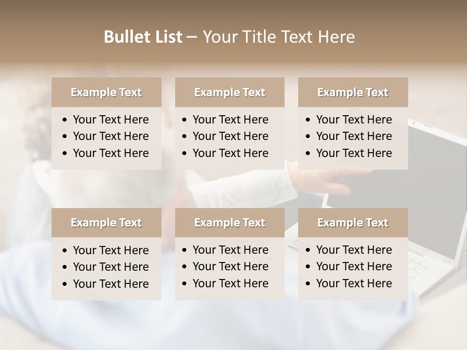 A Woman Pointing At A Laptop Computer Screen PowerPoint Template