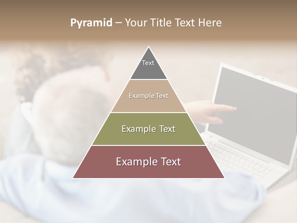 A Woman Pointing At A Laptop Computer Screen PowerPoint Template