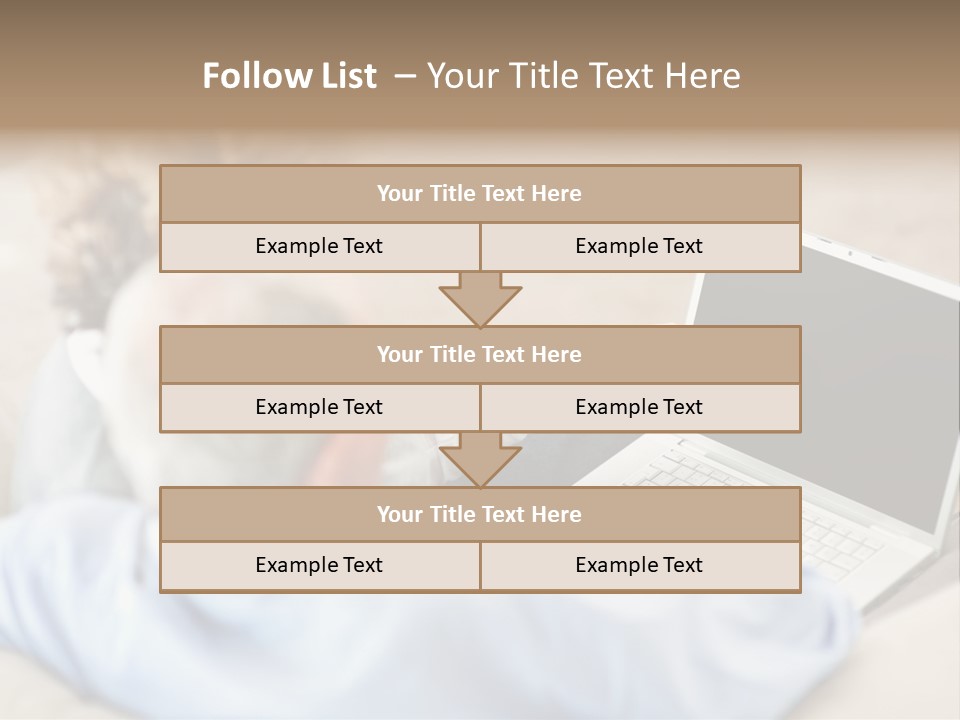 A Woman Pointing At A Laptop Computer Screen PowerPoint Template