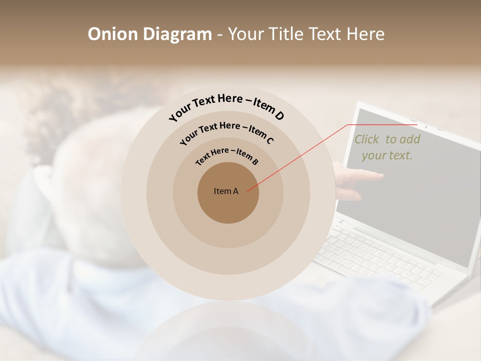A Woman Pointing At A Laptop Computer Screen PowerPoint Template