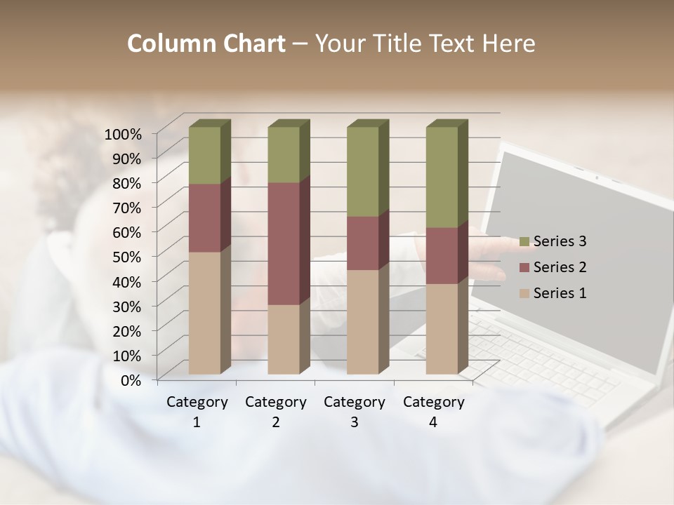 A Woman Pointing At A Laptop Computer Screen PowerPoint Template