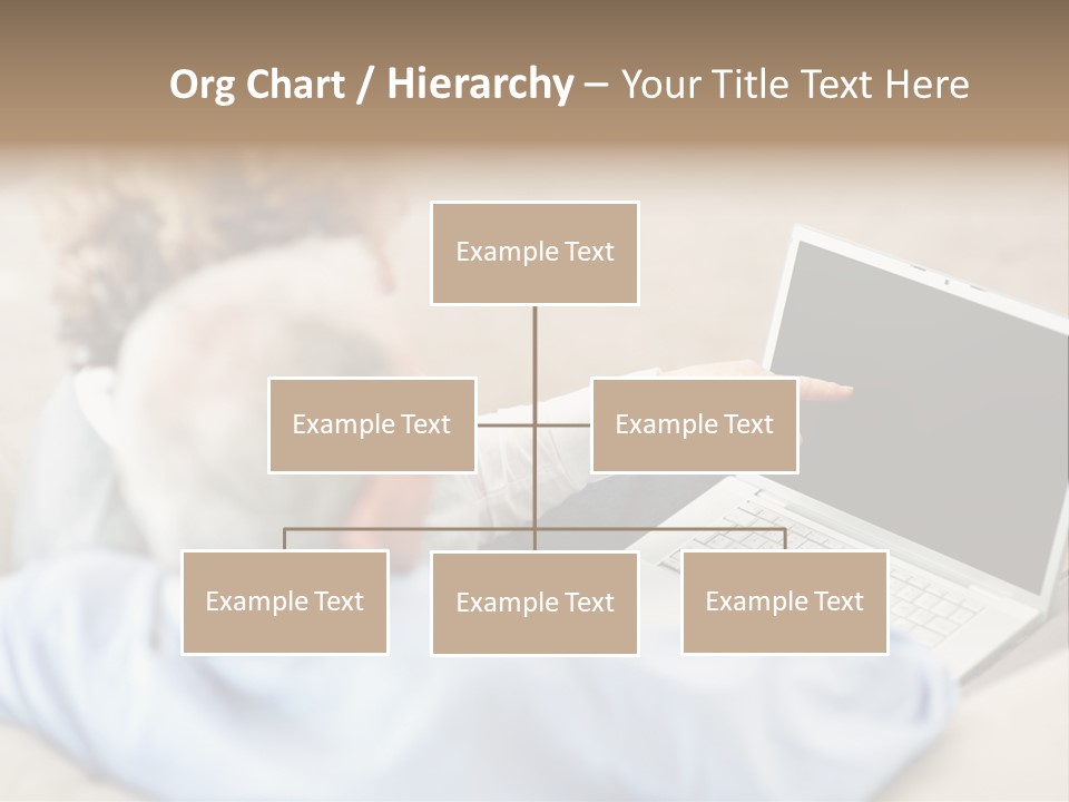 A Woman Pointing At A Laptop Computer Screen PowerPoint Template