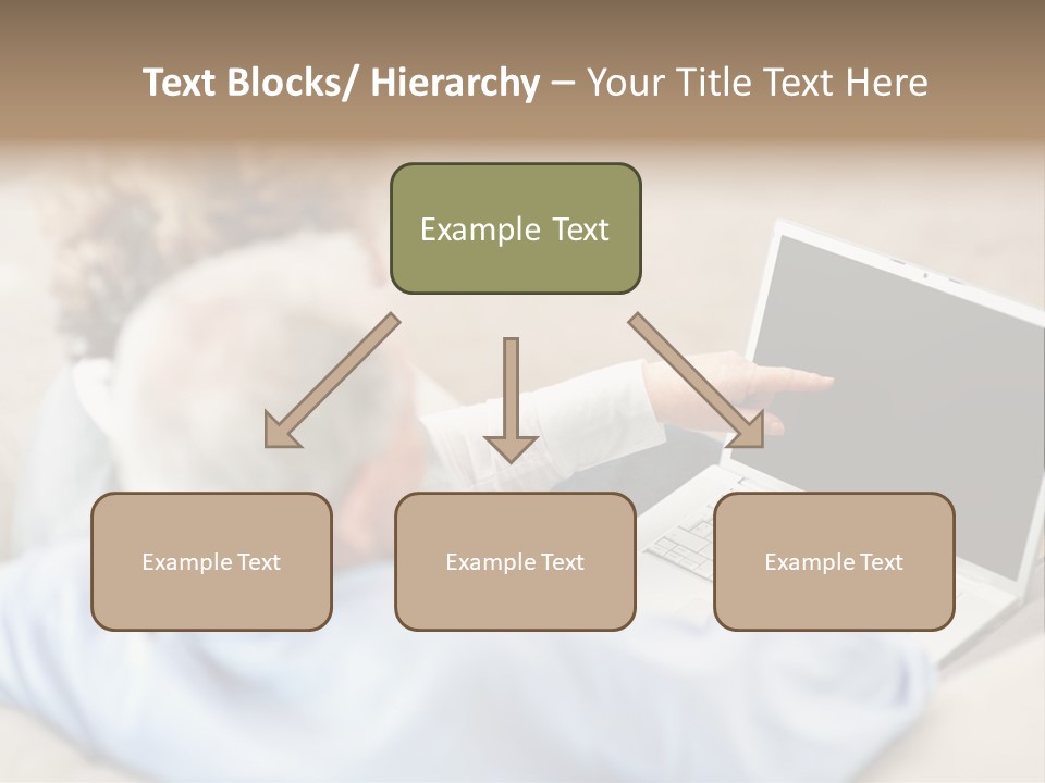 A Woman Pointing At A Laptop Computer Screen PowerPoint Template