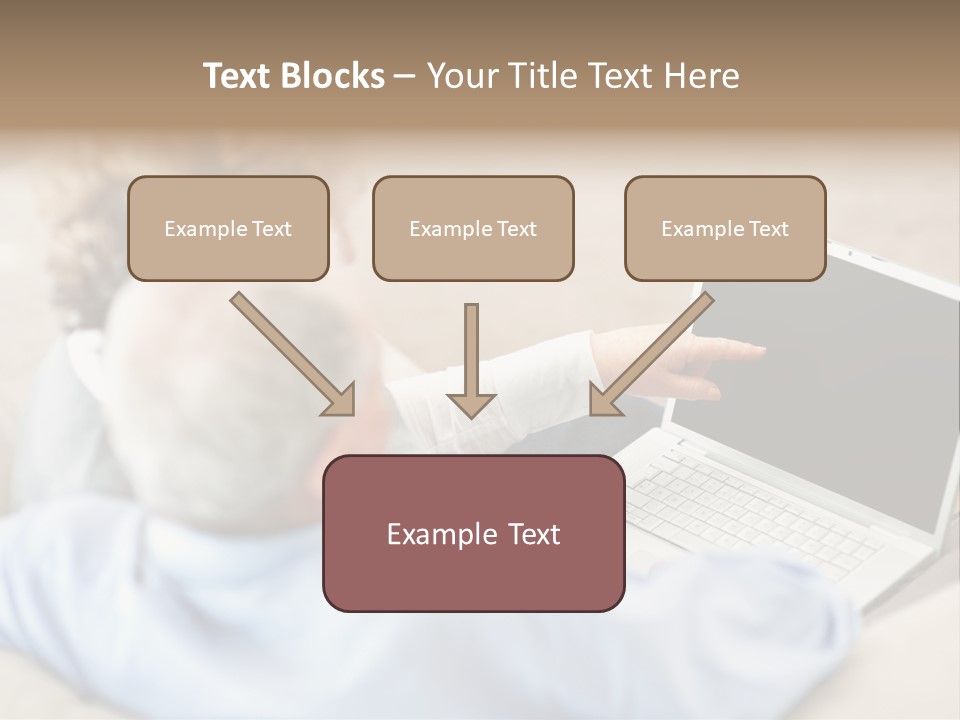 A Woman Pointing At A Laptop Computer Screen PowerPoint Template