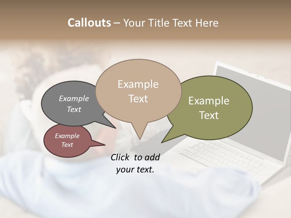 A Woman Pointing At A Laptop Computer Screen PowerPoint Template