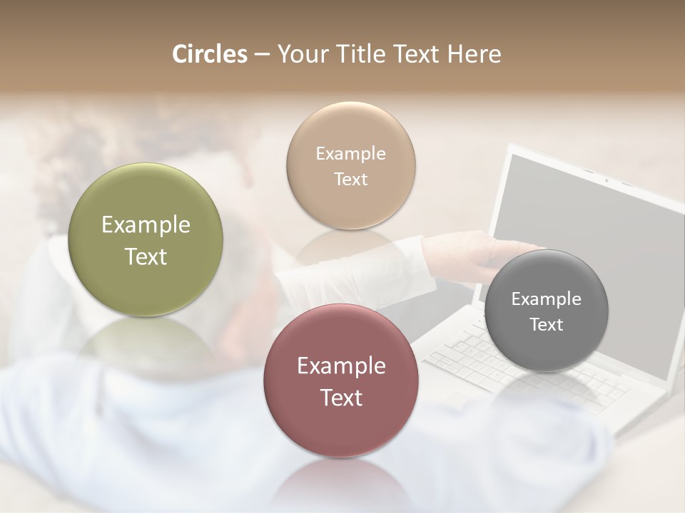 A Woman Pointing At A Laptop Computer Screen PowerPoint Template