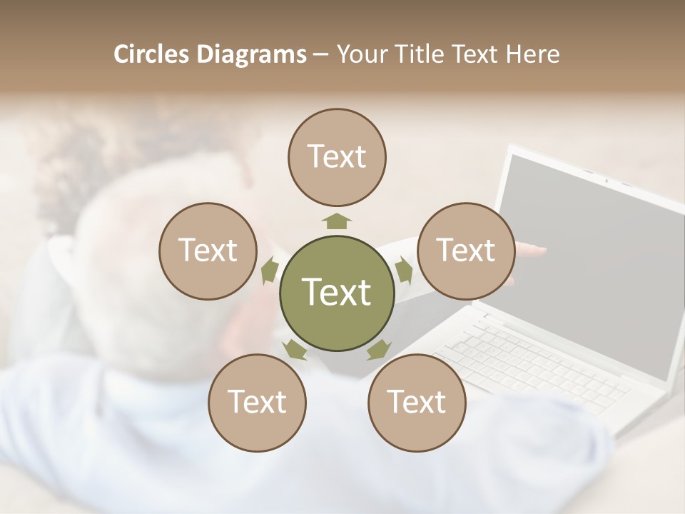 A Woman Pointing At A Laptop Computer Screen PowerPoint Template