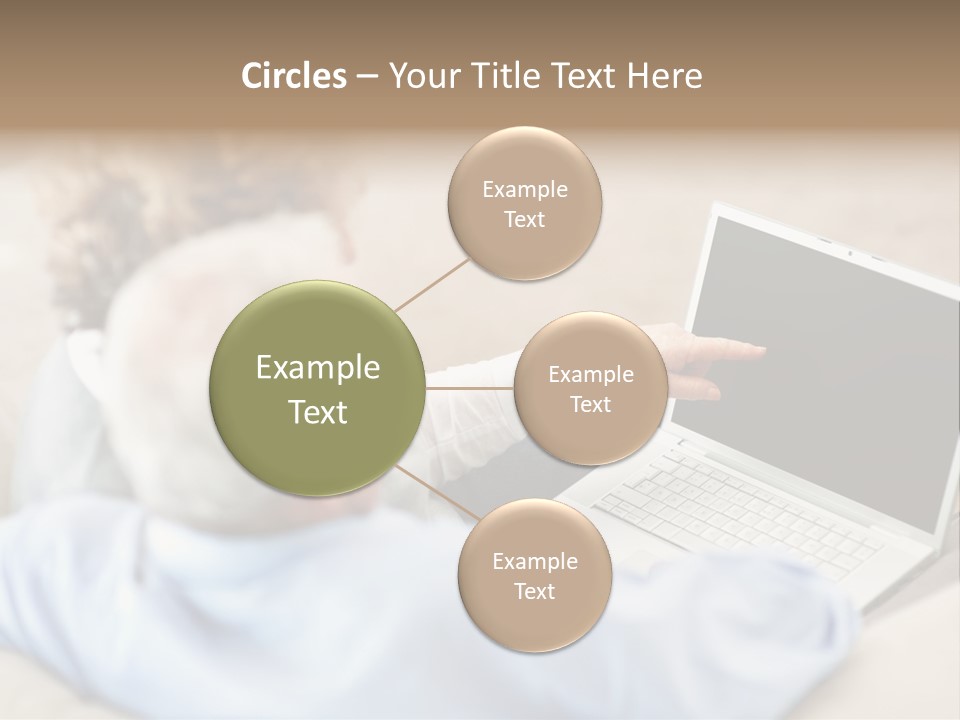 A Woman Pointing At A Laptop Computer Screen PowerPoint Template