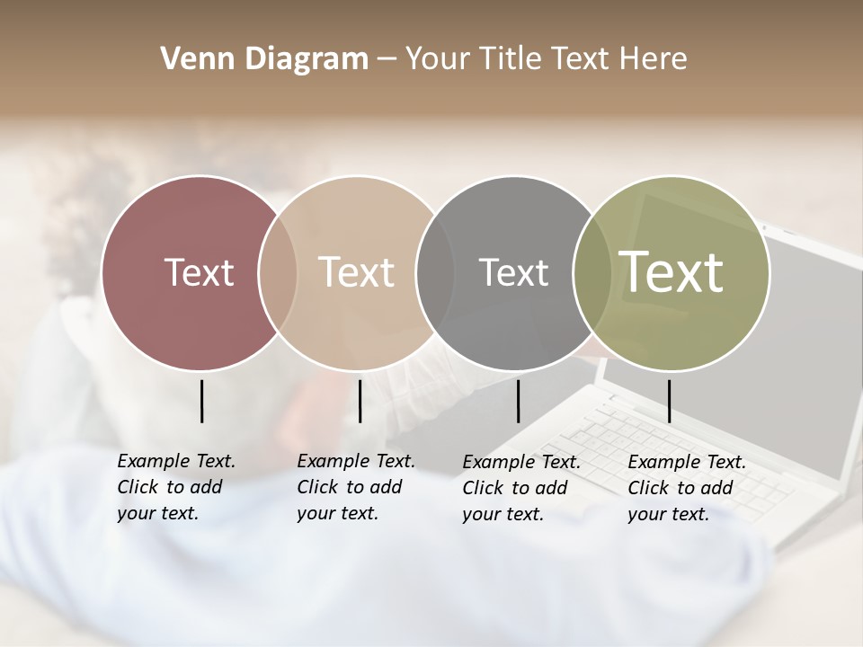 A Woman Pointing At A Laptop Computer Screen PowerPoint Template
