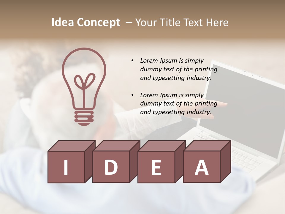 A Woman Pointing At A Laptop Computer Screen PowerPoint Template