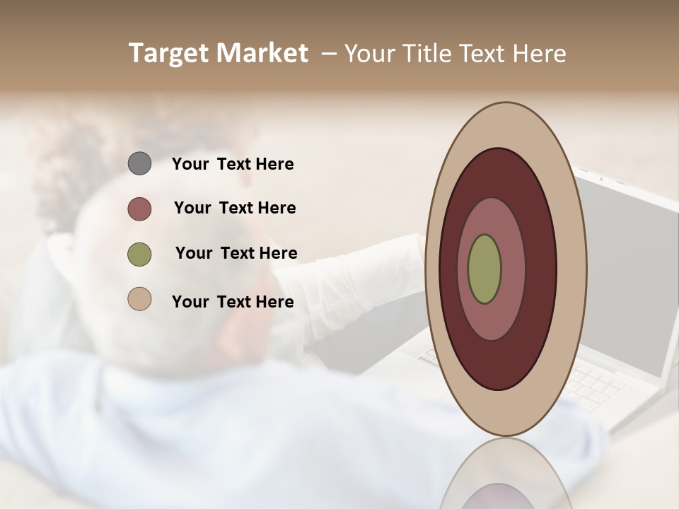 A Woman Pointing At A Laptop Computer Screen PowerPoint Template