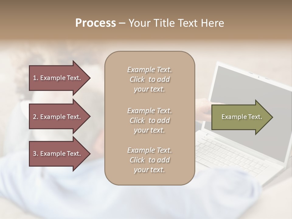 A Woman Pointing At A Laptop Computer Screen PowerPoint Template
