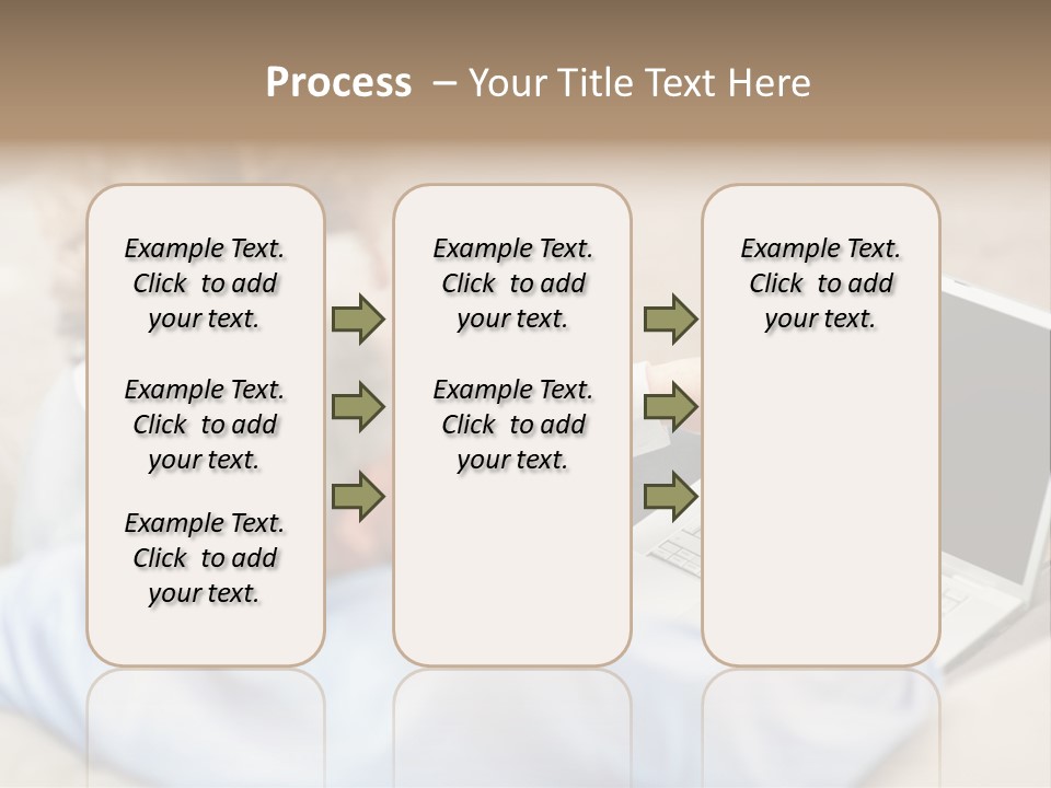 A Woman Pointing At A Laptop Computer Screen PowerPoint Template