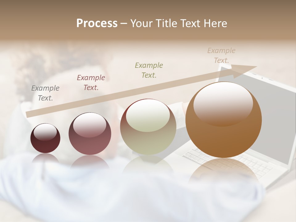 A Woman Pointing At A Laptop Computer Screen PowerPoint Template