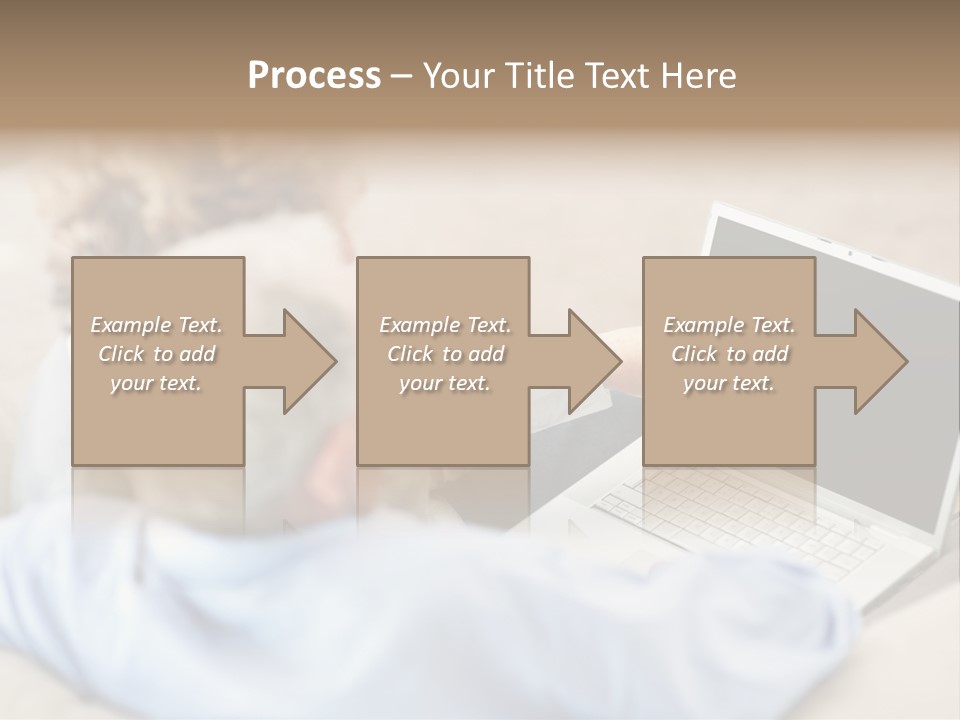 A Woman Pointing At A Laptop Computer Screen PowerPoint Template