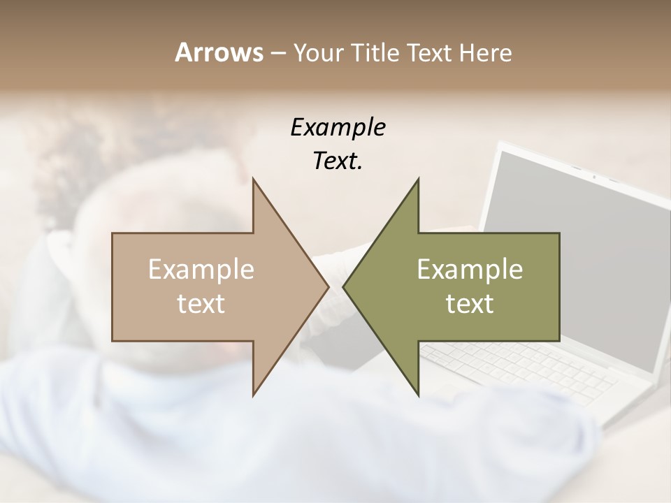 A Woman Pointing At A Laptop Computer Screen PowerPoint Template
