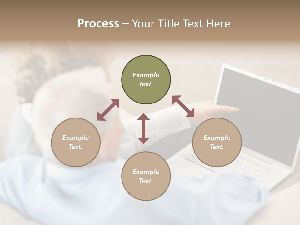A Woman Pointing At A Laptop Computer Screen PowerPoint Template