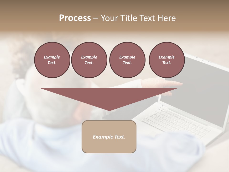 A Woman Pointing At A Laptop Computer Screen PowerPoint Template