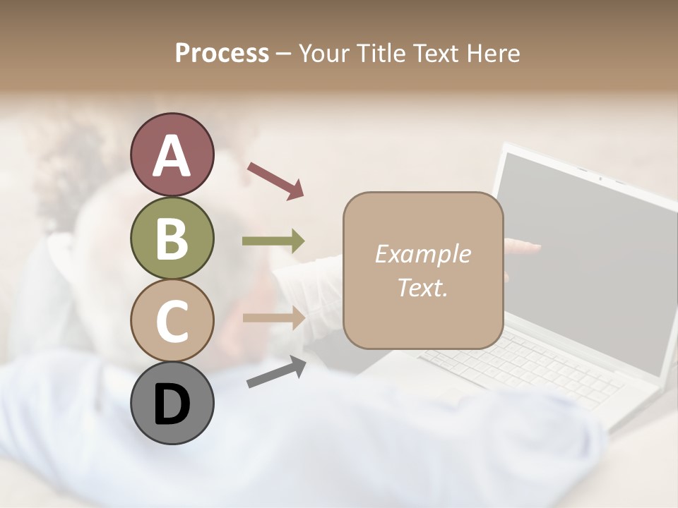A Woman Pointing At A Laptop Computer Screen PowerPoint Template