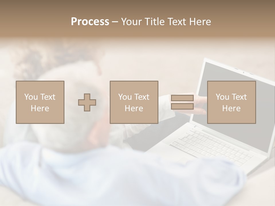 A Woman Pointing At A Laptop Computer Screen PowerPoint Template