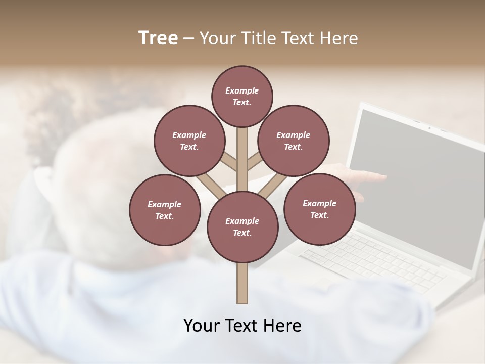 A Woman Pointing At A Laptop Computer Screen PowerPoint Template