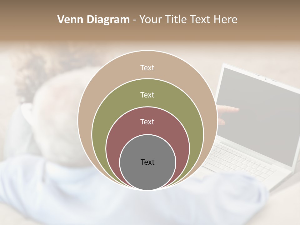 A Woman Pointing At A Laptop Computer Screen PowerPoint Template