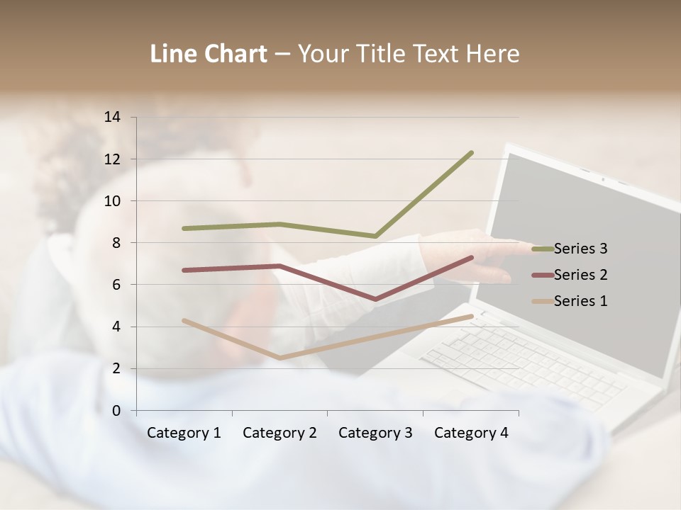 A Woman Pointing At A Laptop Computer Screen PowerPoint Template