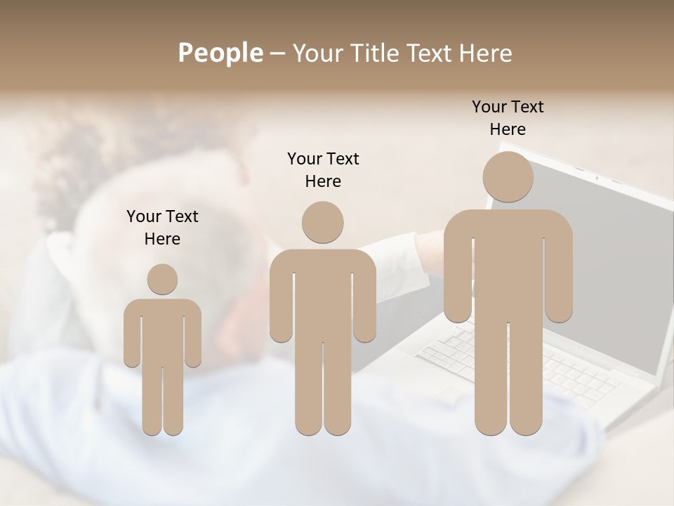 A Woman Pointing At A Laptop Computer Screen PowerPoint Template