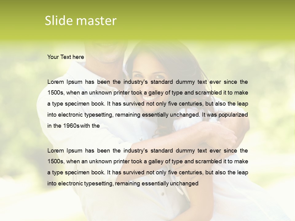 A Man And A Woman Hugging Each Other PowerPoint Template