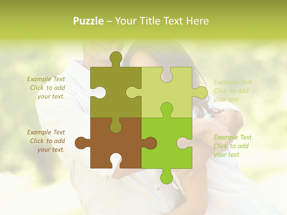 A Man And A Woman Hugging Each Other PowerPoint Template