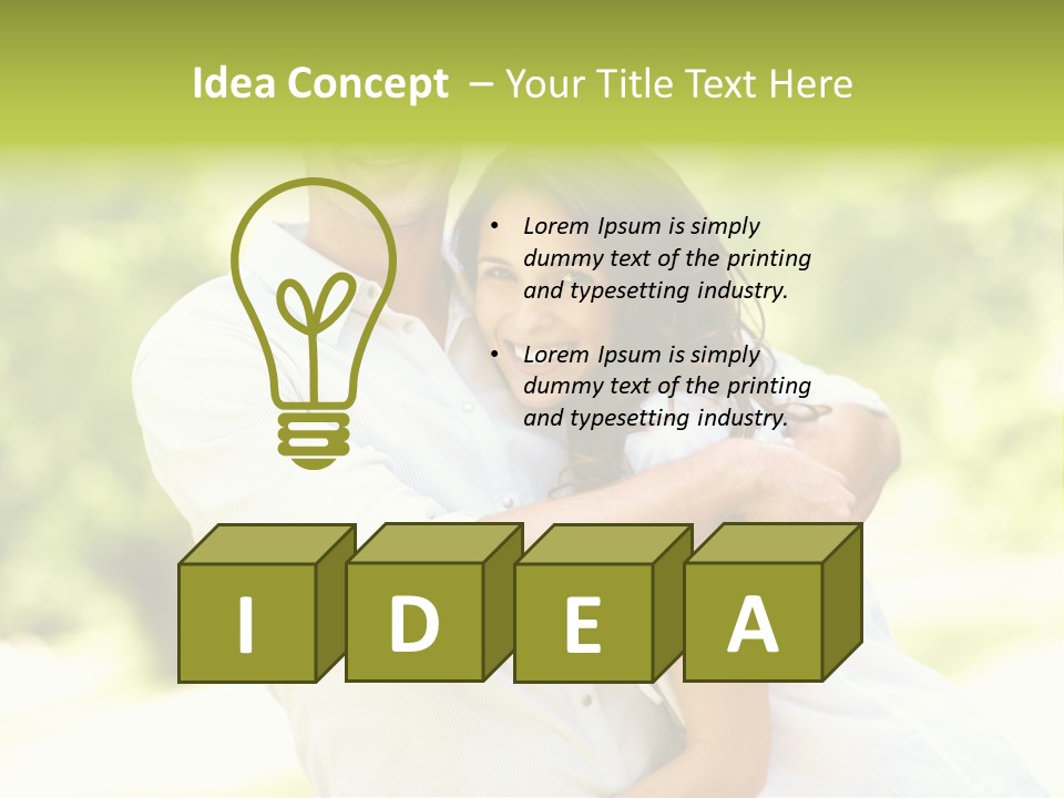 A Man And A Woman Hugging Each Other PowerPoint Template
