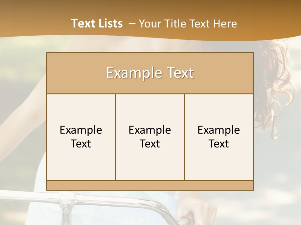 A Woman In A White Dress Riding A Bike PowerPoint Template