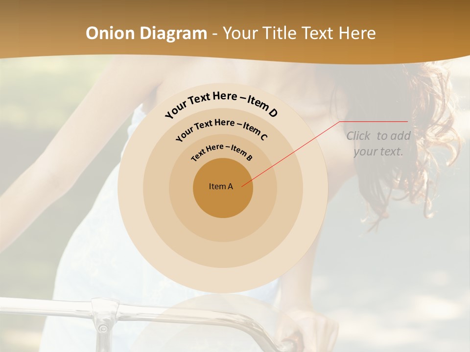 A Woman In A White Dress Riding A Bike PowerPoint Template