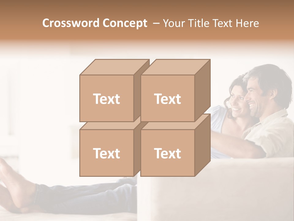 A Man And Woman Sitting On A Couch With A Remote Control PowerPoint Template