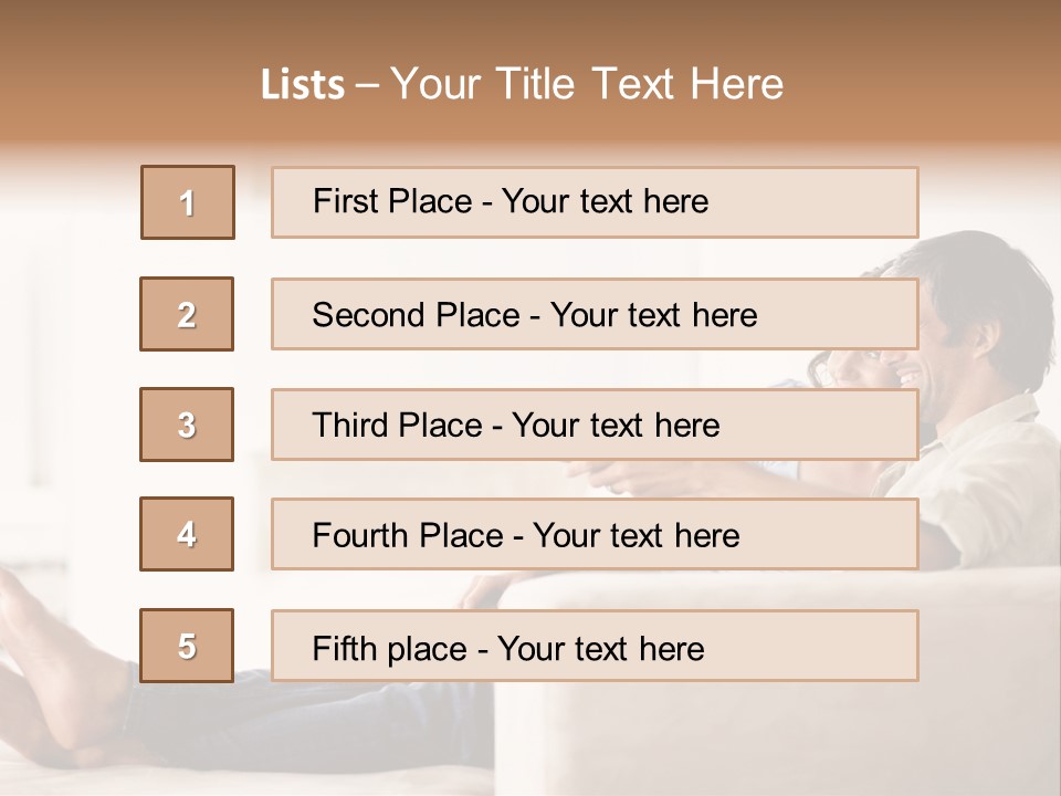 A Man And Woman Sitting On A Couch With A Remote Control PowerPoint Template