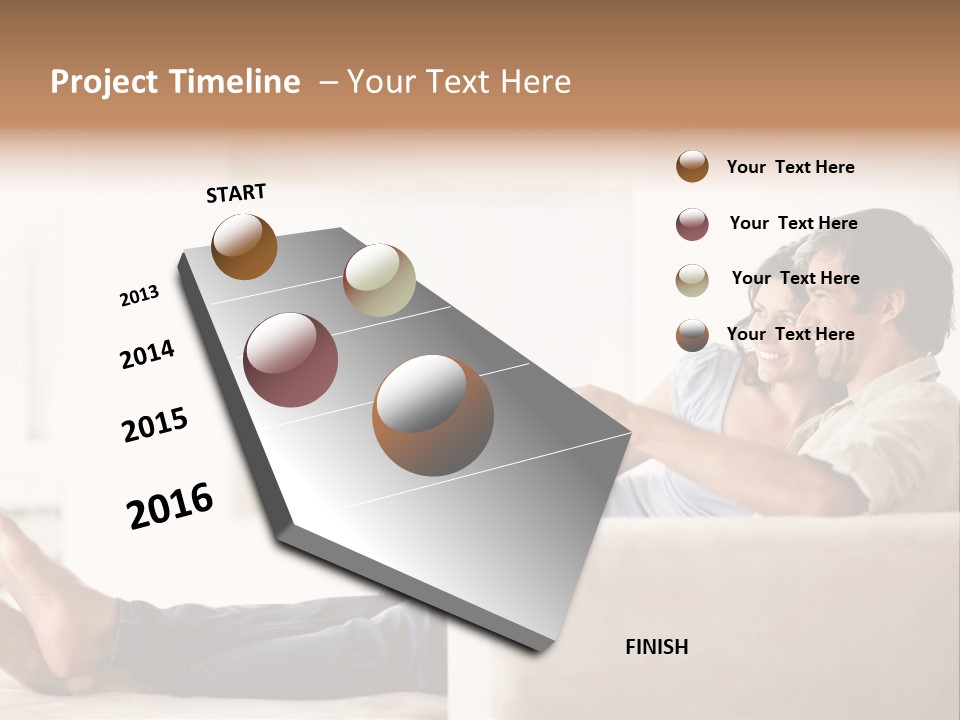 A Man And Woman Sitting On A Couch With A Remote Control PowerPoint Template