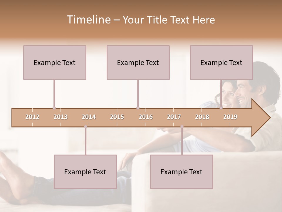 A Man And Woman Sitting On A Couch With A Remote Control PowerPoint Template