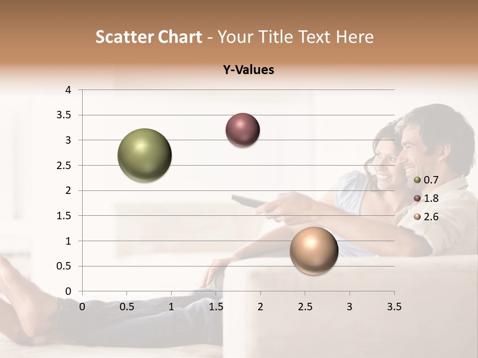 A Man And Woman Sitting On A Couch With A Remote Control PowerPoint Template