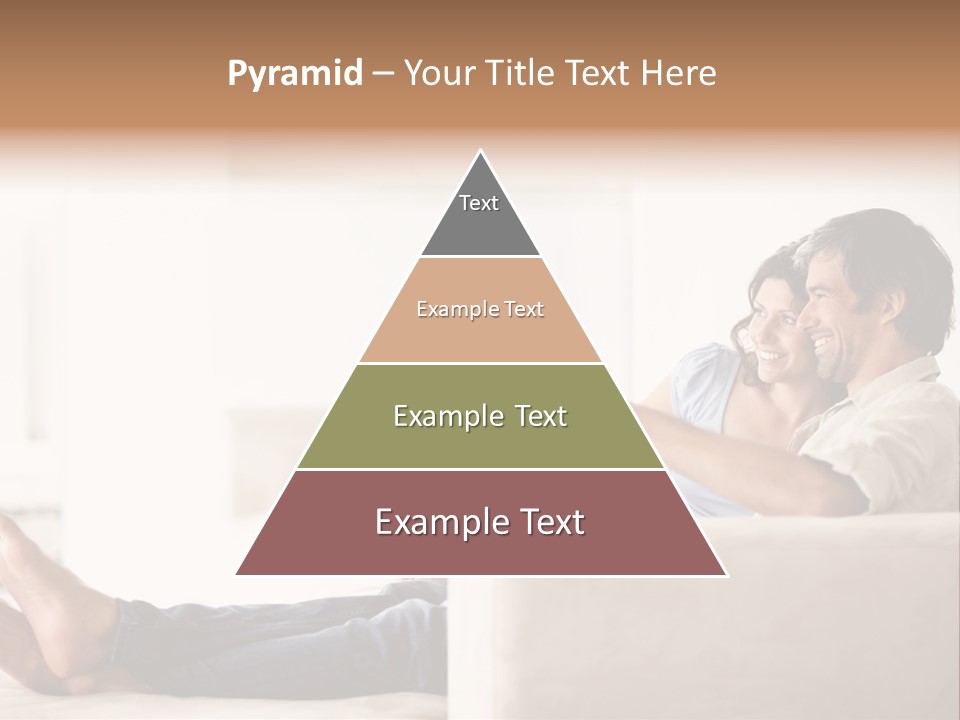 A Man And Woman Sitting On A Couch With A Remote Control PowerPoint Template