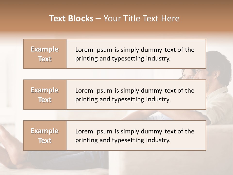 A Man And Woman Sitting On A Couch With A Remote Control PowerPoint Template