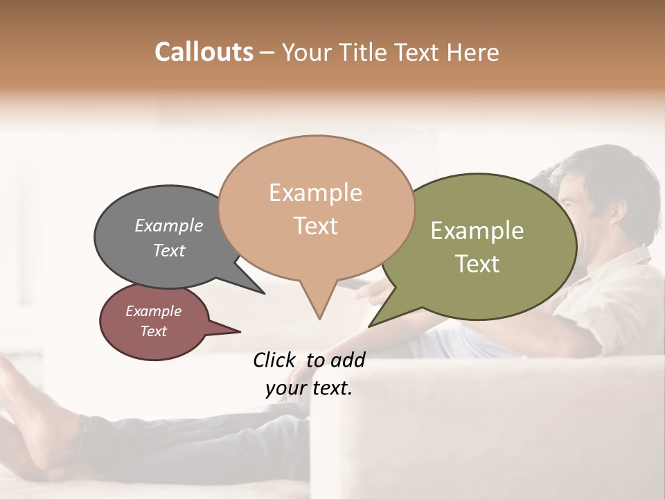 A Man And Woman Sitting On A Couch With A Remote Control PowerPoint Template
