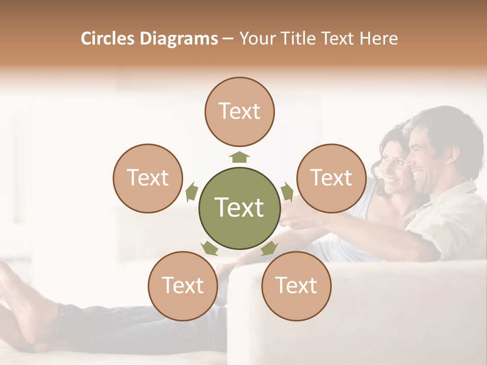 A Man And Woman Sitting On A Couch With A Remote Control PowerPoint Template