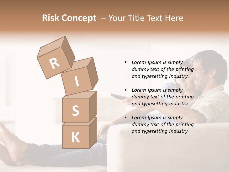 A Man And Woman Sitting On A Couch With A Remote Control PowerPoint Template