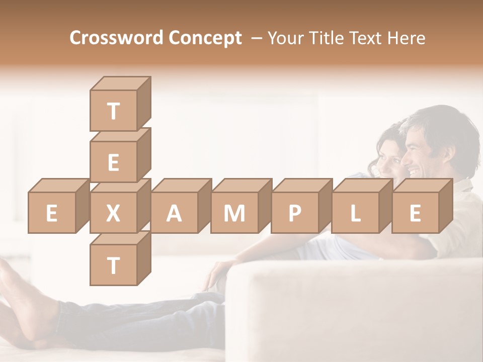 A Man And Woman Sitting On A Couch With A Remote Control PowerPoint Template