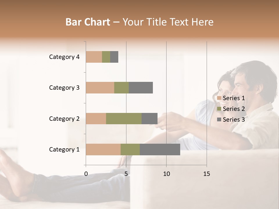 A Man And Woman Sitting On A Couch With A Remote Control PowerPoint Template