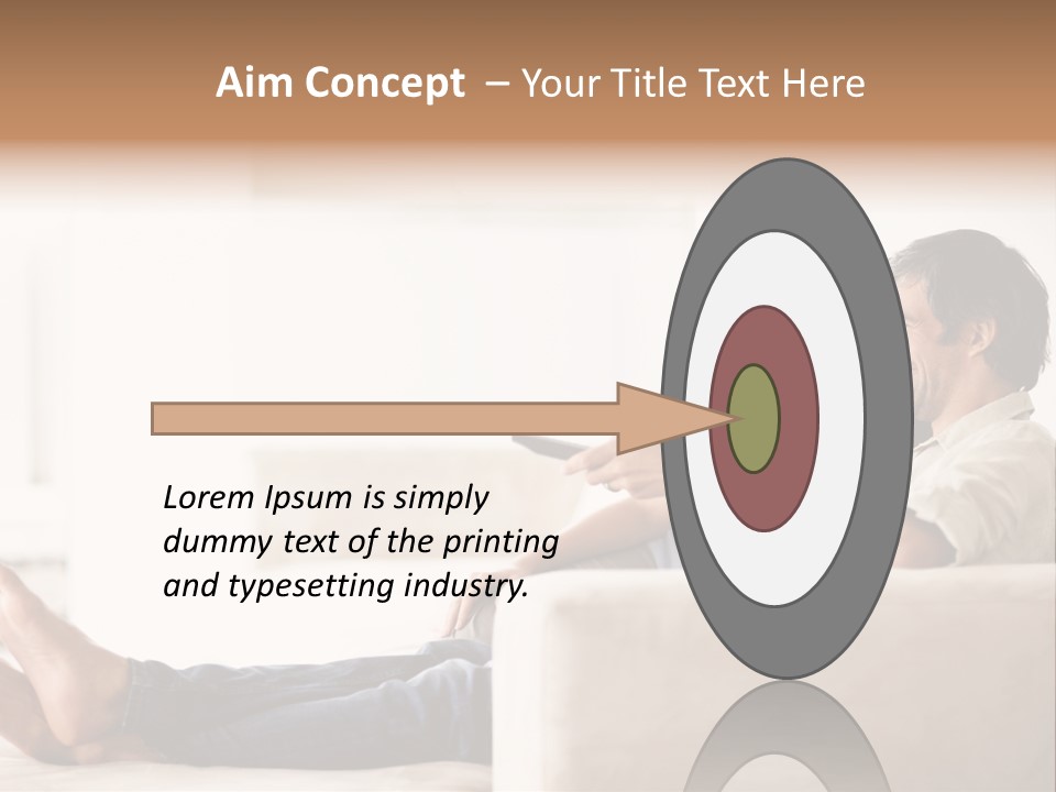 A Man And Woman Sitting On A Couch With A Remote Control PowerPoint Template