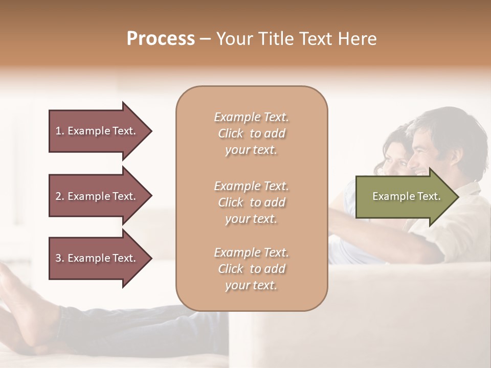 A Man And Woman Sitting On A Couch With A Remote Control PowerPoint Template